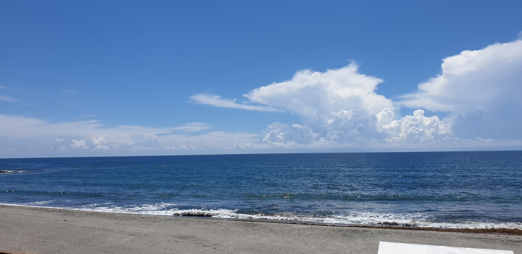 Subtle waves on San Juan Beach in front of Kahuna Beach Resort in San Juan La Union